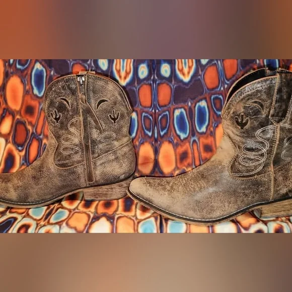 Gorgeous! Western DINGO Women's Genuine LEATHER Boots Size 9 Perfect Condition! - Picture 3 of 7